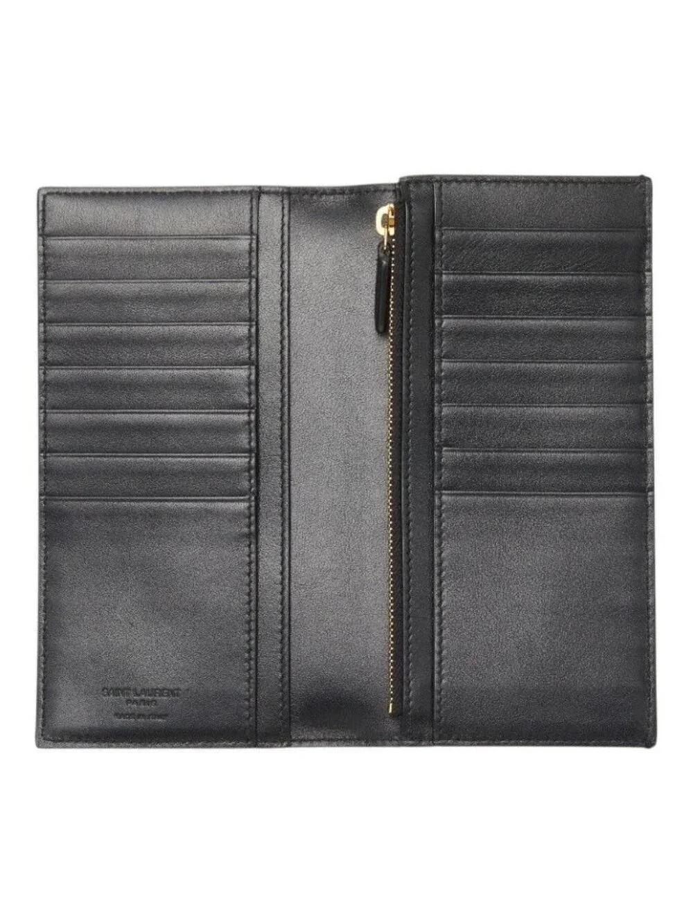 Saint Laurent Continental Wallet Black Leather